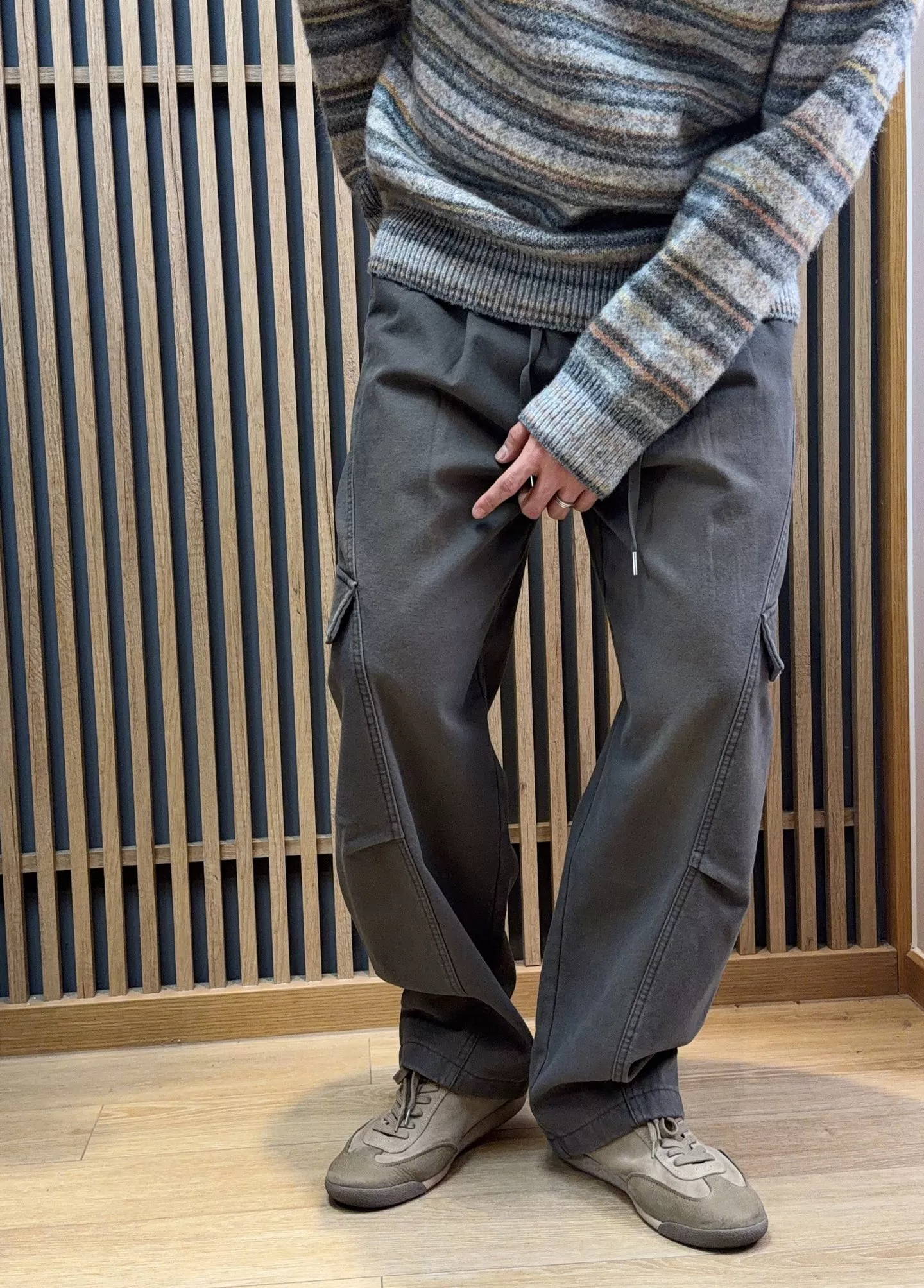 메종마르지엘라 MM6 워싱 기모 드로스트링 카고 팬츠 상세 이미지 23