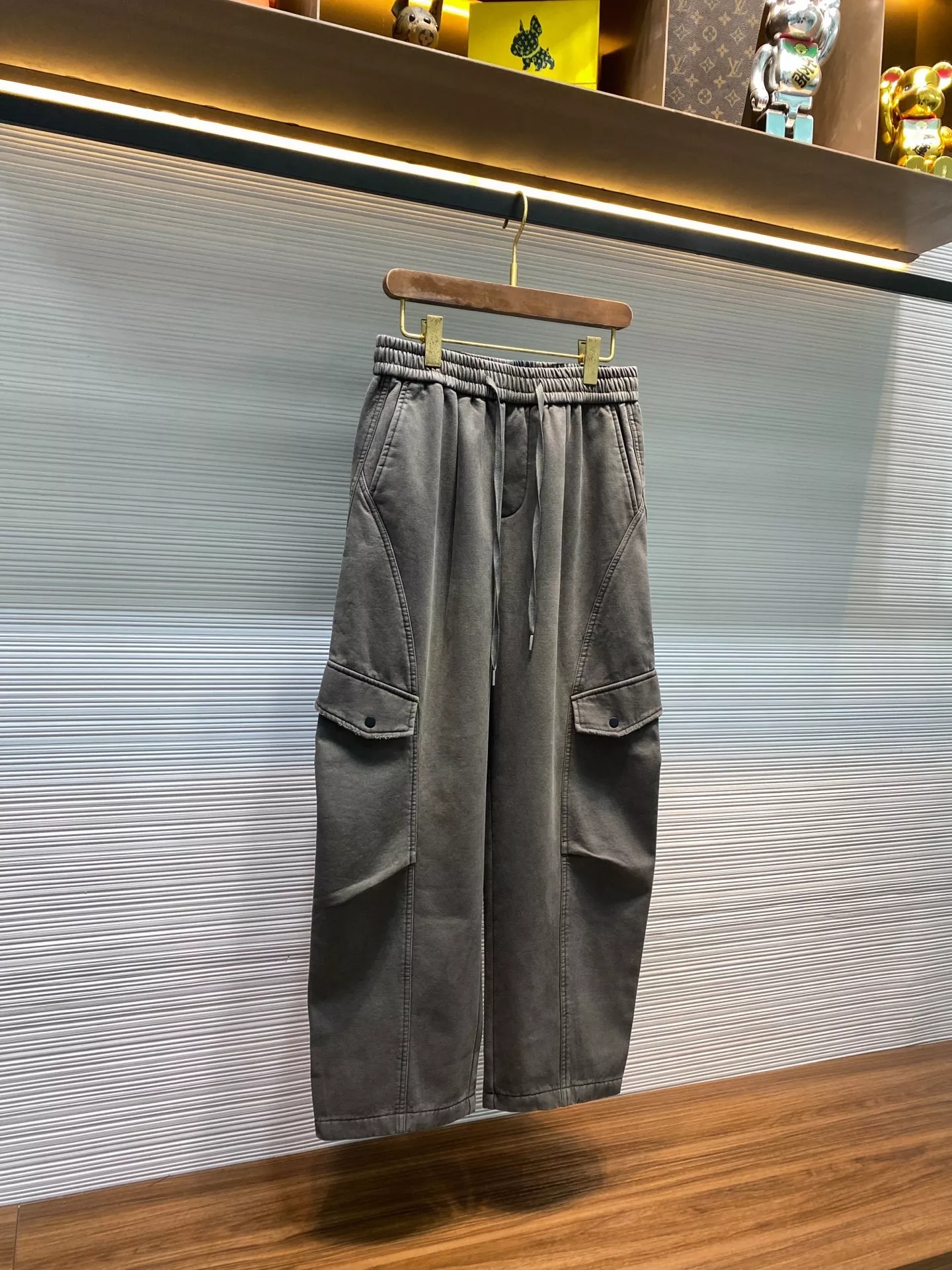 메종마르지엘라 MM6 워싱 기모 드로스트링 카고 팬츠 상세 이미지 2