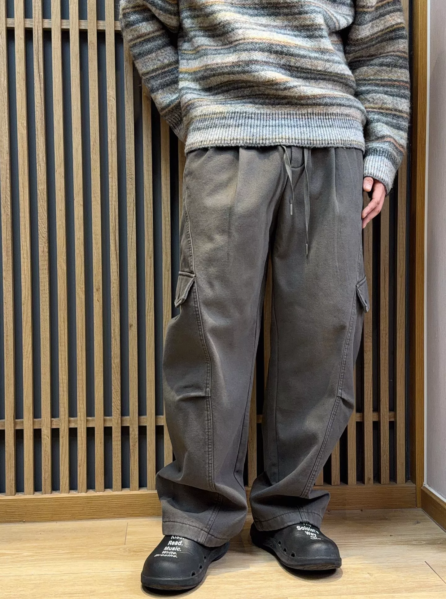 메종마르지엘라 MM6 워싱 기모 드로스트링 카고 팬츠 상세 이미지 22