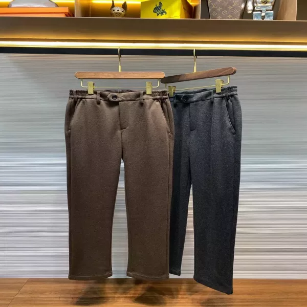 로로피아나 가을 겨울 울 혼방 밴딩 허리 원턱 스트레이트 팬츠