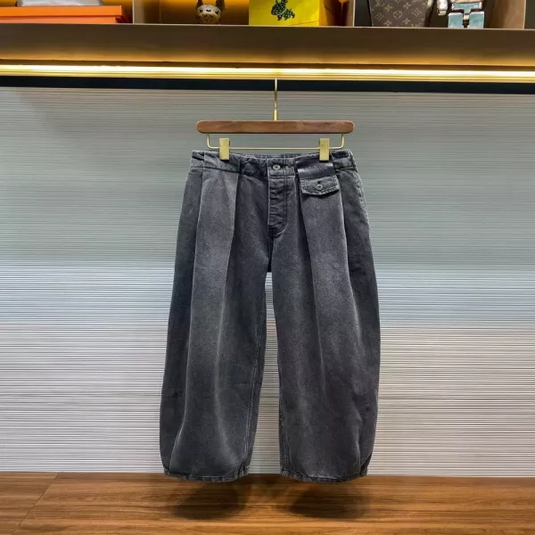로에베 암석그레이 워싱 코튼 데님 팬츠