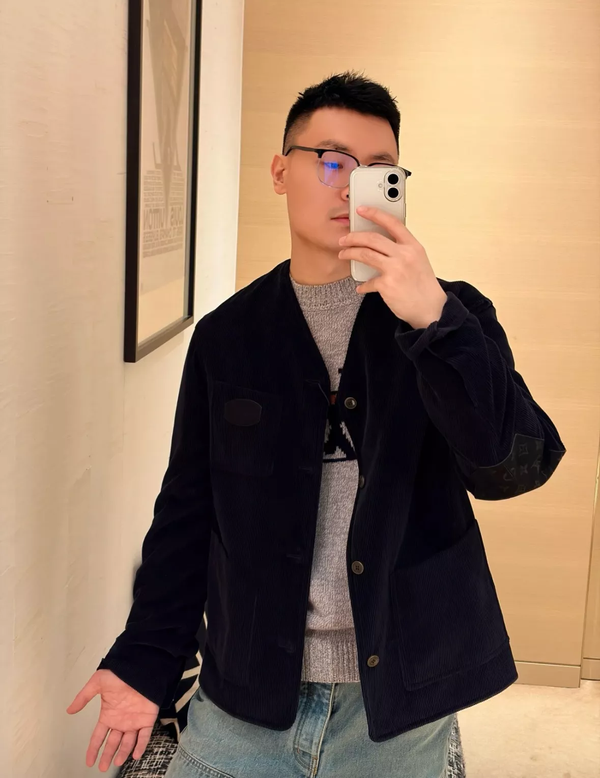 루이비통 V넥 코듀로이 버튼 재킷 상세 이미지 62