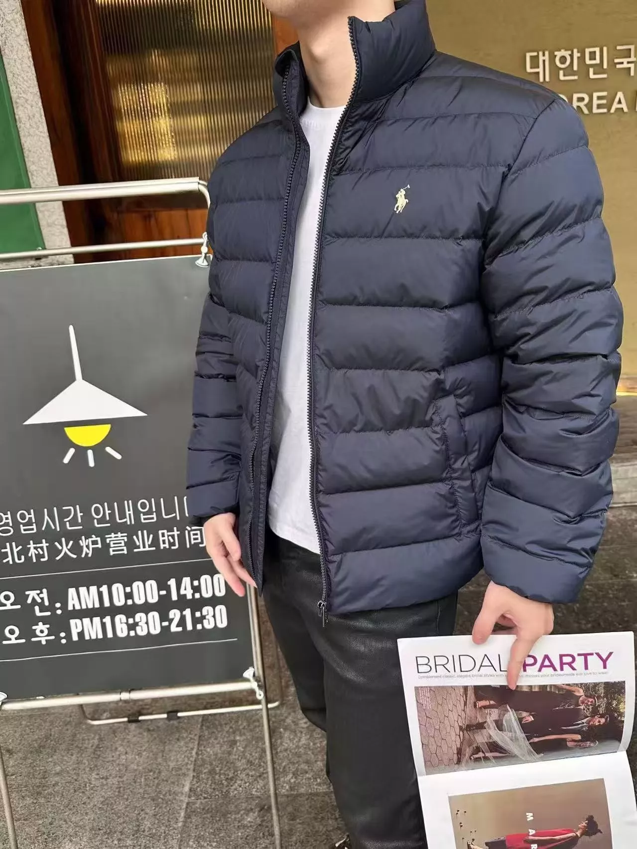 랄프로렌 폴로 로고 자수 경량 나일론 스탠드카라 다운 재킷 상세 이미지 28