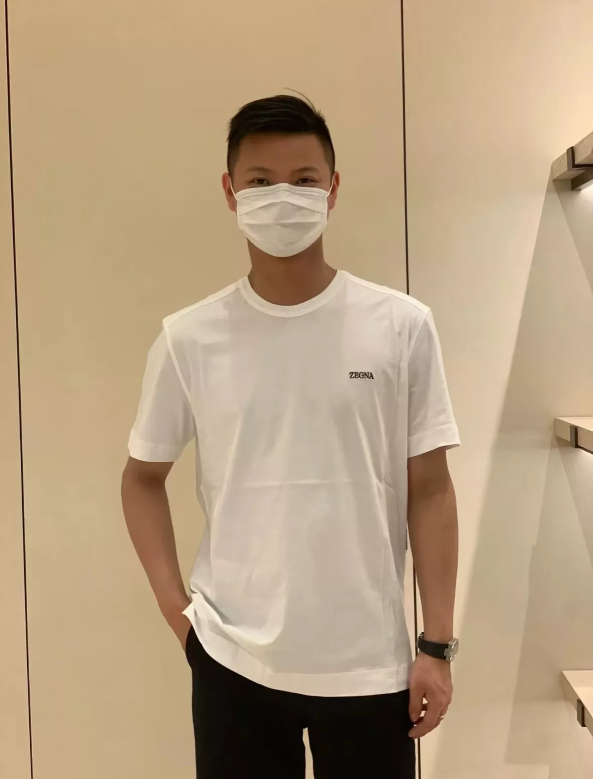 제냐 리퀴드암모니아 코튼 로고 자수 라운드 반팔 티셔츠 상세 이미지 20