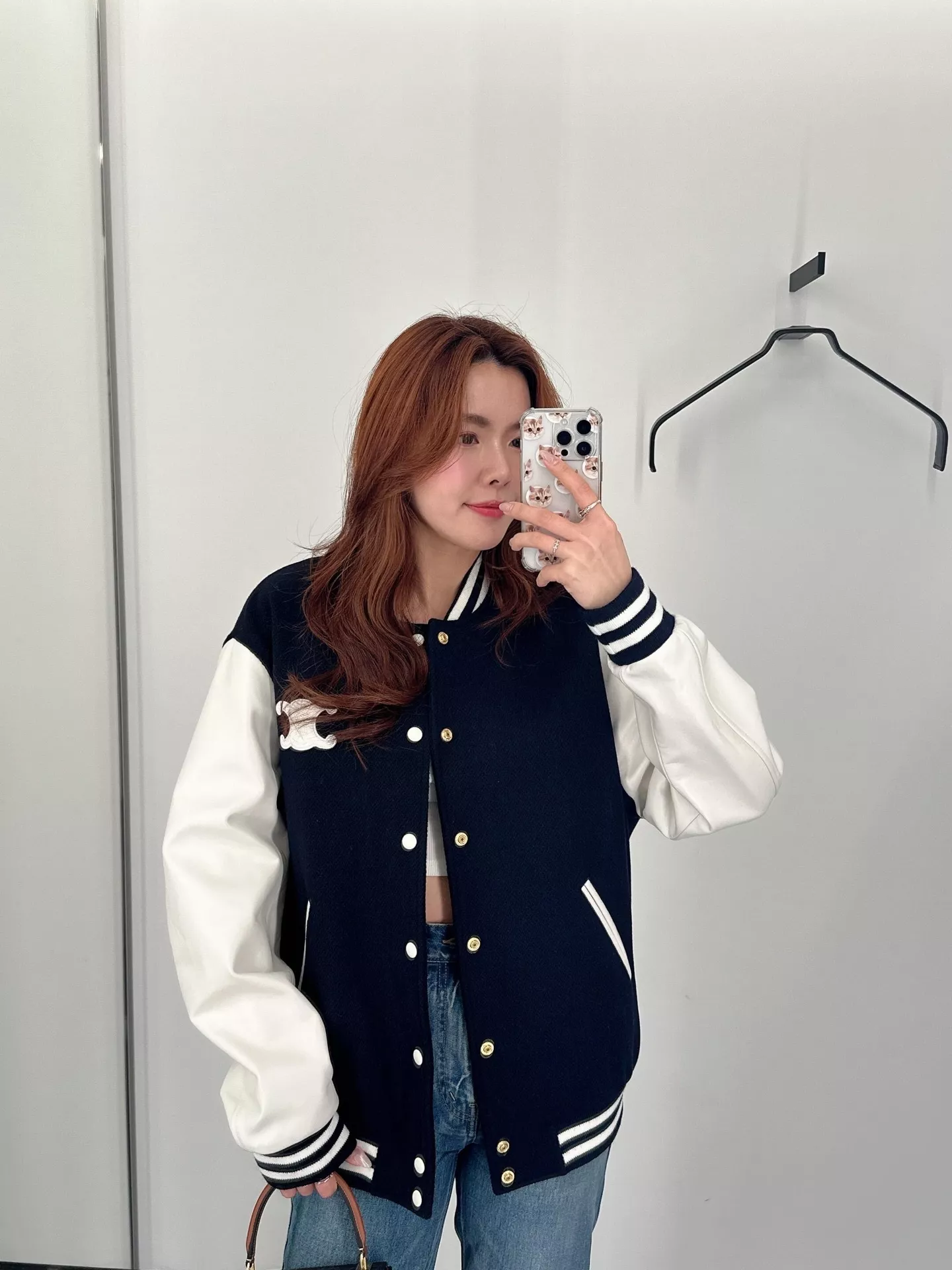 셀린느 블루화이트배색카라바시티패딩재킷 상세 이미지 30