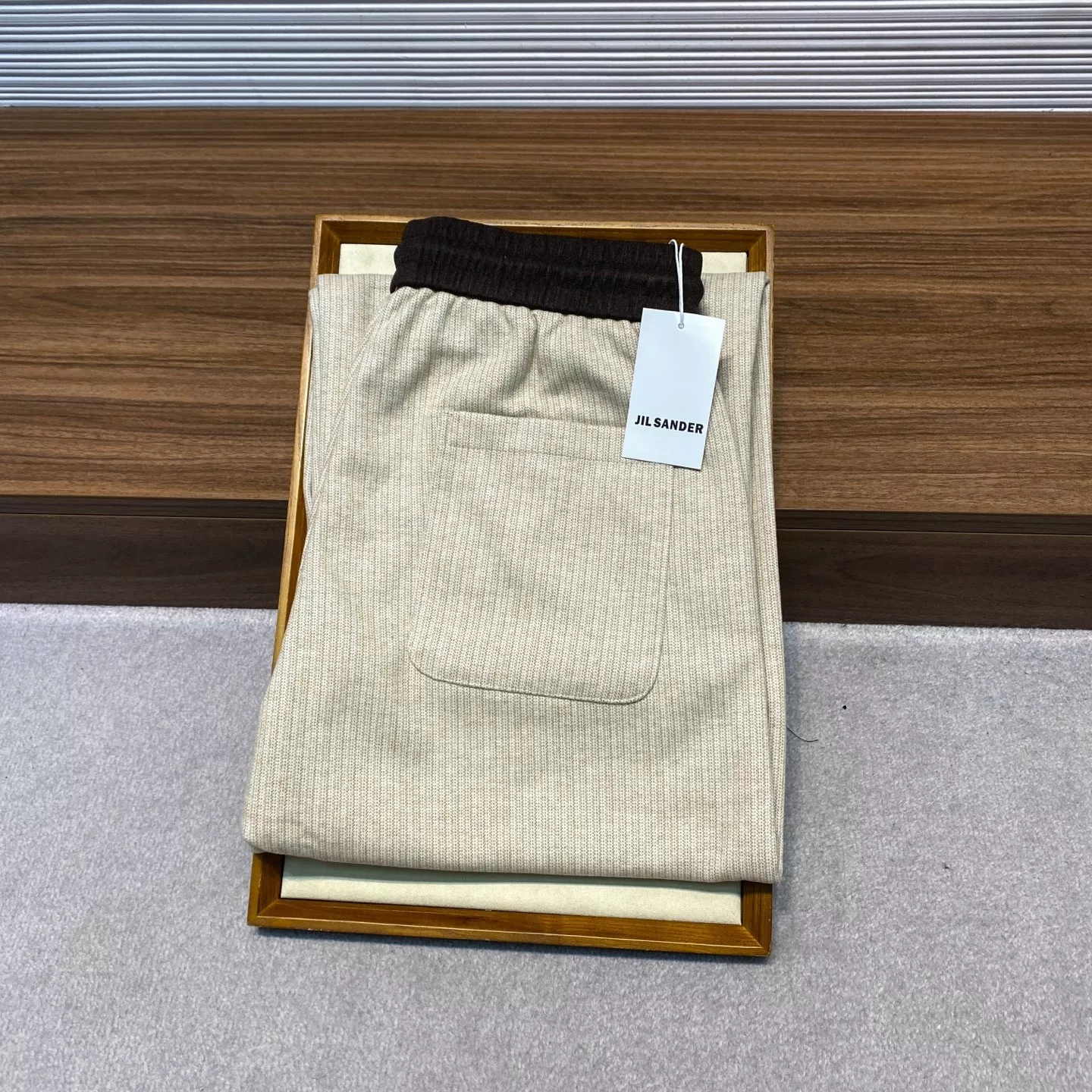 르메르 니트 울 혼방 배색 드로스트링 와이드 팬츠 상세 이미지 8