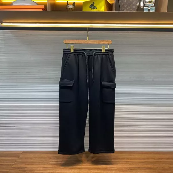 그라미치 기모 안감 드로스트링 스트레이트 카고 팬츠