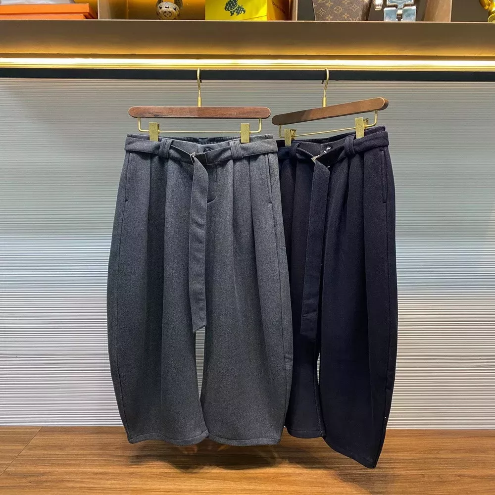 발렌티노 VLTN 로고 허리벨트 와이드 기모 코튼 팬츠