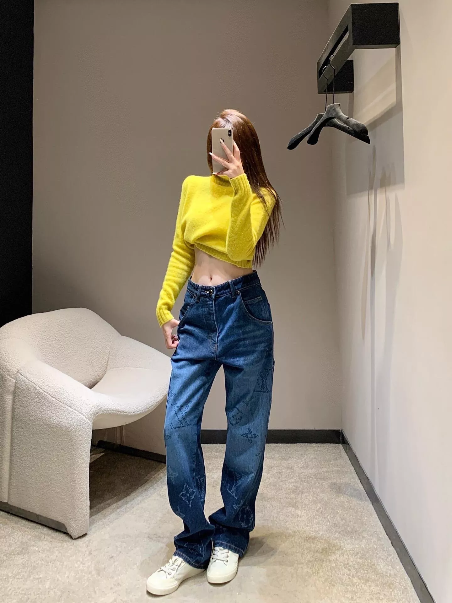 루이비통 블루 워싱 그라데이션 모노그램 공방 데님 팬츠 상세 이미지 25