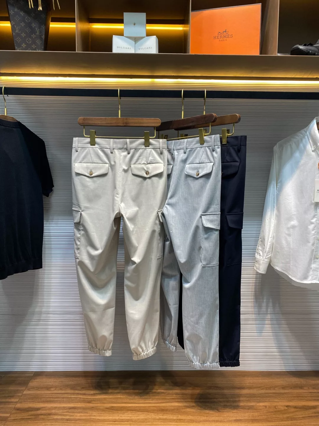 버버리 남성 경량 테크 울 혼방 카고 조거 9부 팬츠 상세 이미지 9