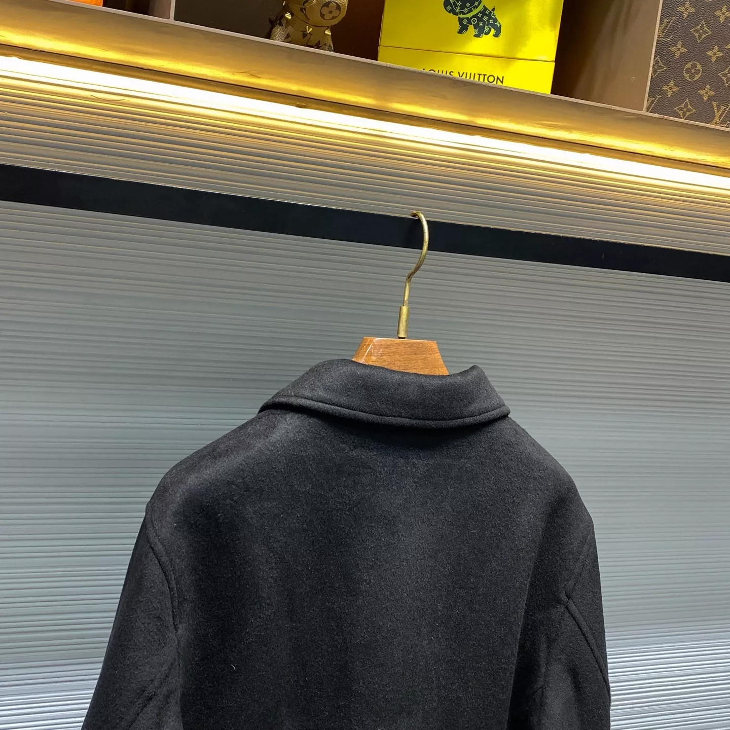 랄프로렌 블랙 울 블렌드 더블 지퍼 카라 재킷 상세 이미지 7