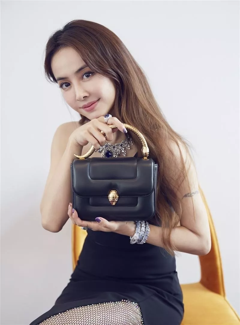불가리 세르펜티 마리 카트란주 콜라보 마틀라세 양가죽 백 상세 이미지 13