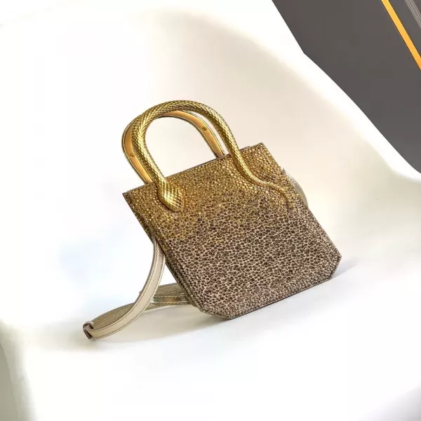 불가리 세르펜티니 미니 토트백 크리스탈 장식