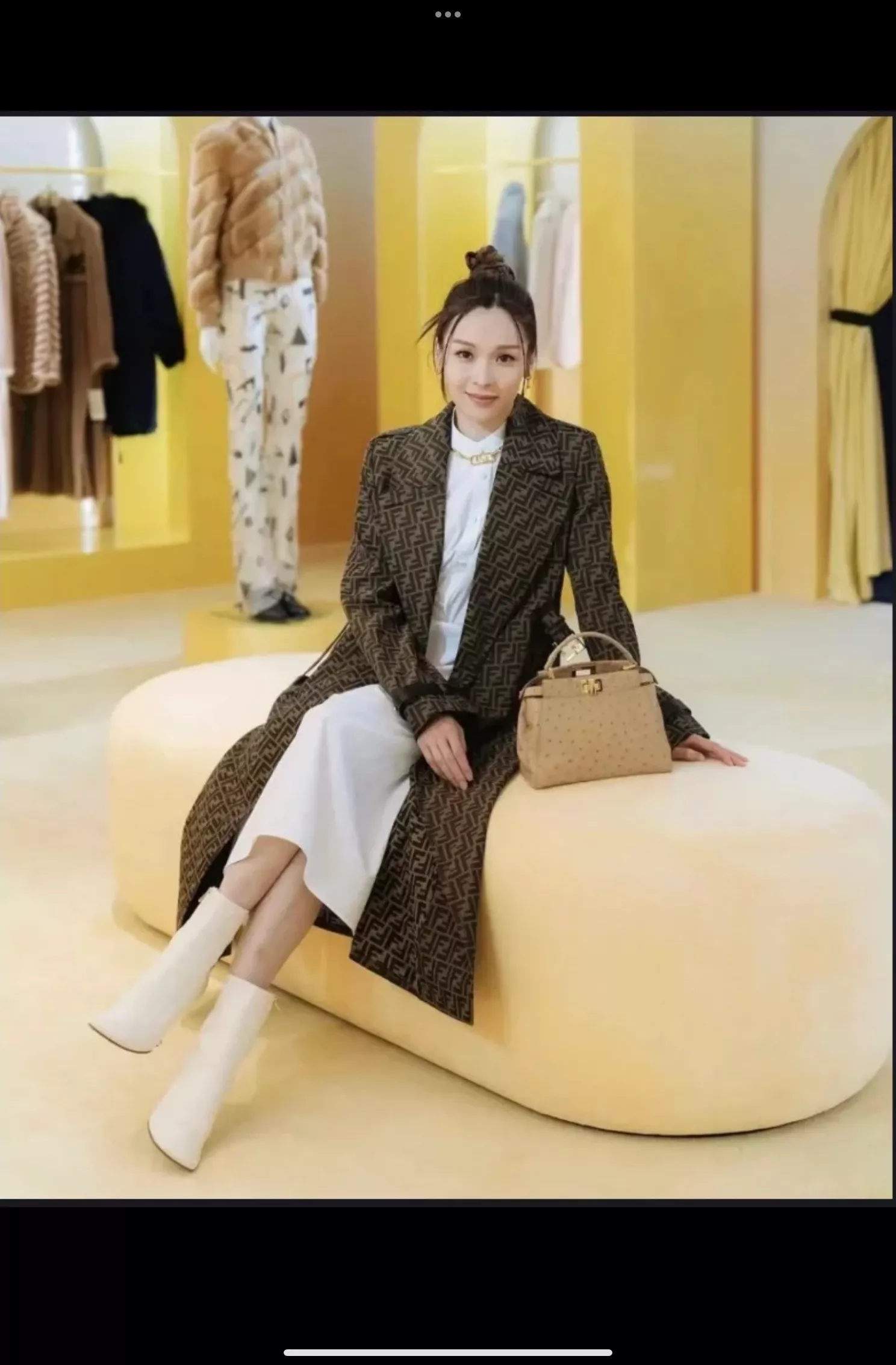 펜디 피카부 오스트리치 레더 핸드백 상세 이미지 20
