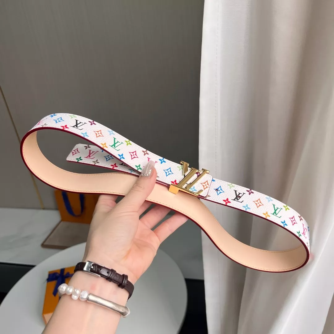 루이비통 LV 멀티 컬러 모노그램 벨트 상세 이미지 3
