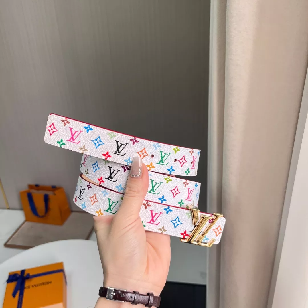 루이비통 LV 멀티 컬러 모노그램 벨트 상세 이미지 6