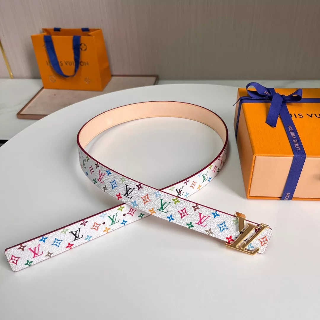 루이비통 LV 멀티 컬러 모노그램 벨트 상세 이미지 8