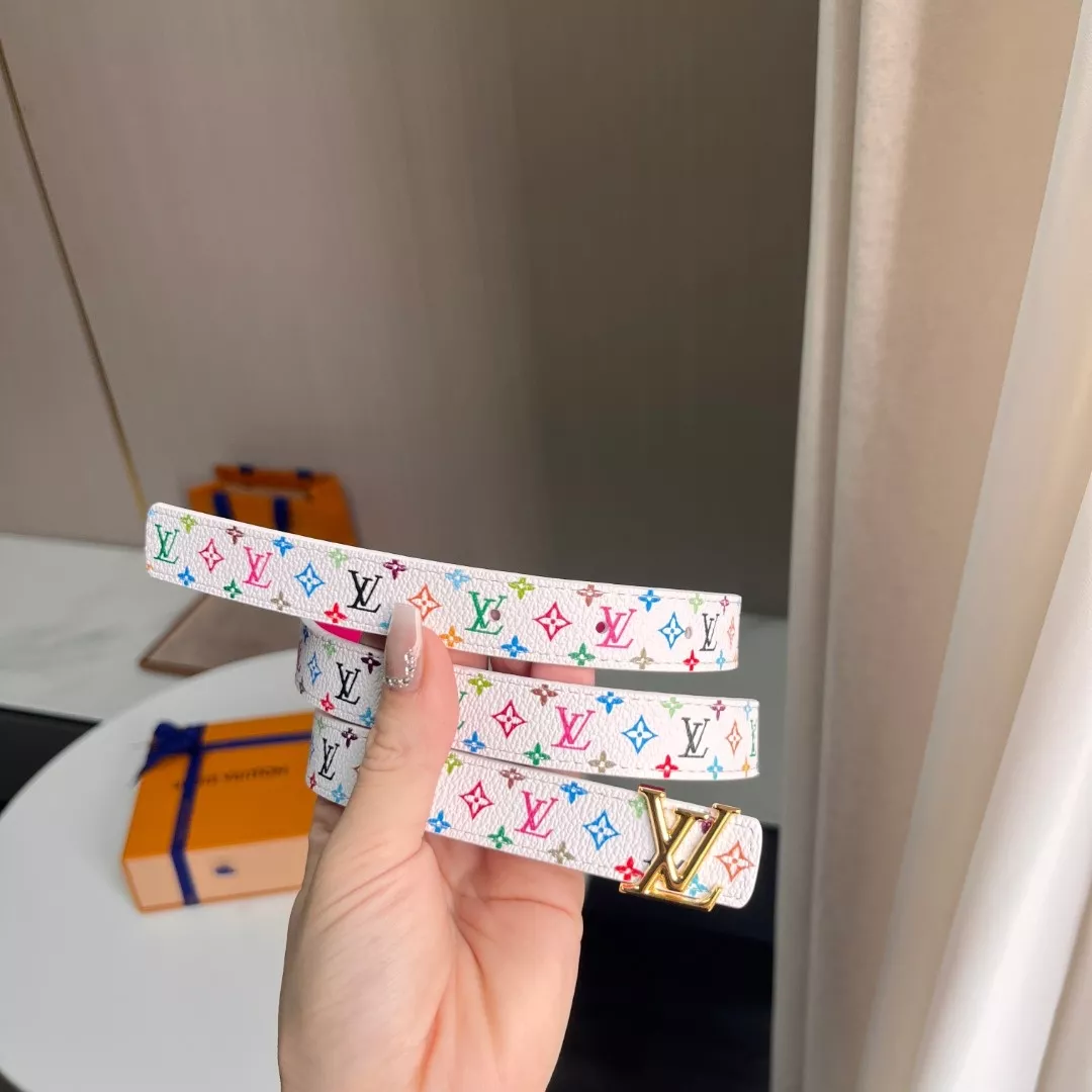루이비통 LV 멀티 컬러 슬림 벨트 상세 이미지 8