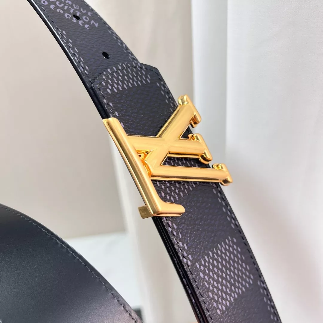 루이비통 다미에 그라피트 캔버스 골드 LV 버클 벨트 상세 이미지 2