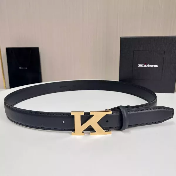 키톤 K 이니셜 소가죽 버클 벨트 3.5cm