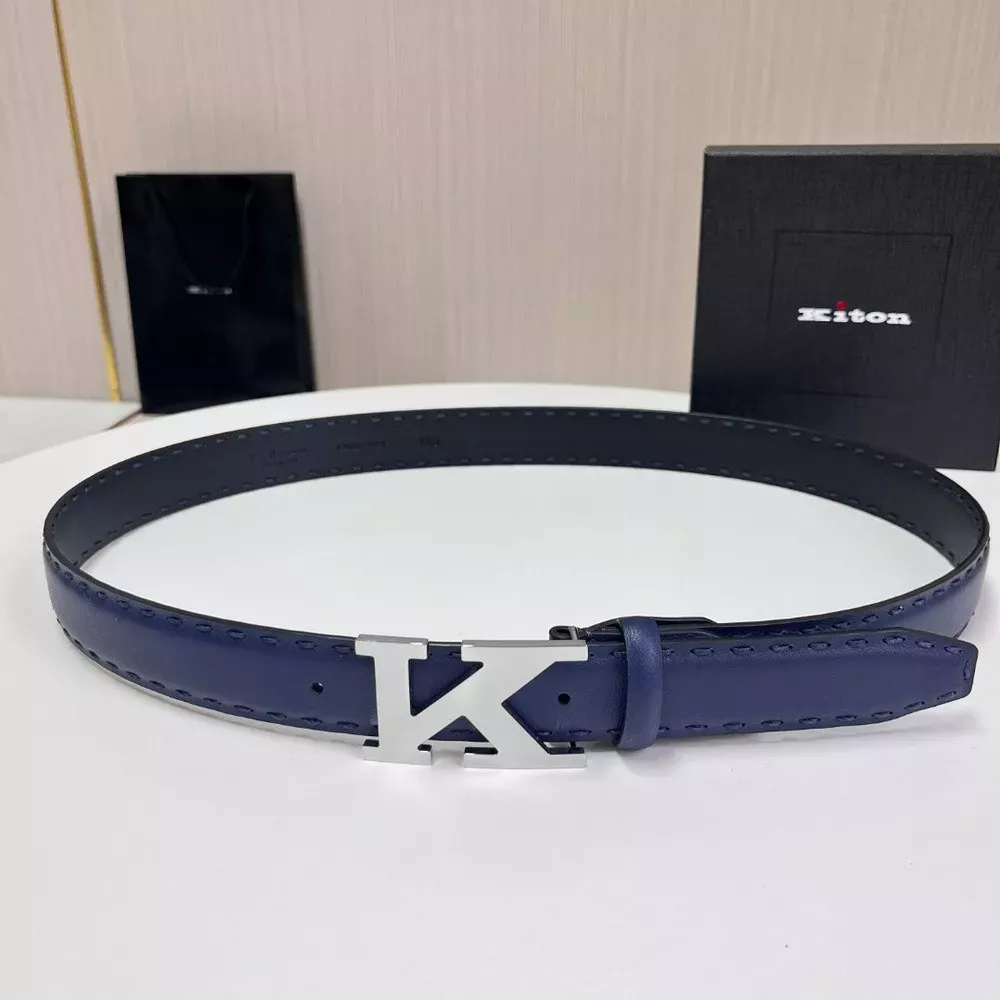 키톤 K 이니셜 송아지 가죽 벨트