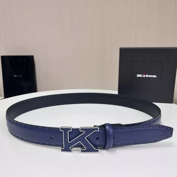 키톤 K 로고 카프스킨 벨트 폭 3.5cm