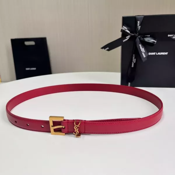 입생로랑 슬림 YSL 로고 레더 허리띠