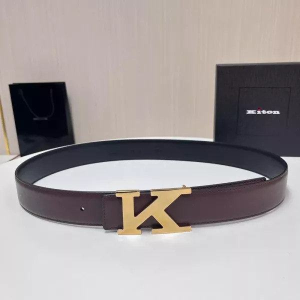 키톤 송아지가죽 K 로고 버클 벨트