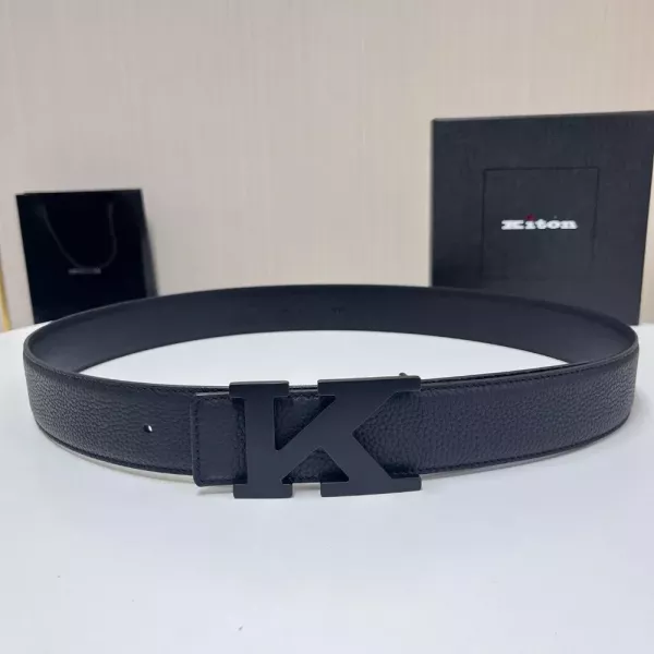 키톤 K 로고 버클 송아지 가죽 벨트