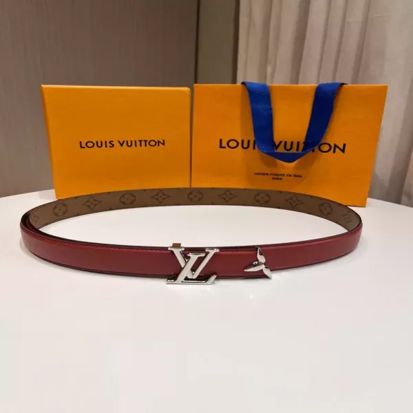 루이비통 LV 로고 버클 캔버스 소가죽 여성 벨트