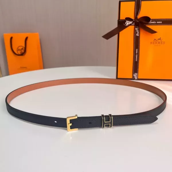 에르메스 여성 슬림 소가죽 H 버클 벨트