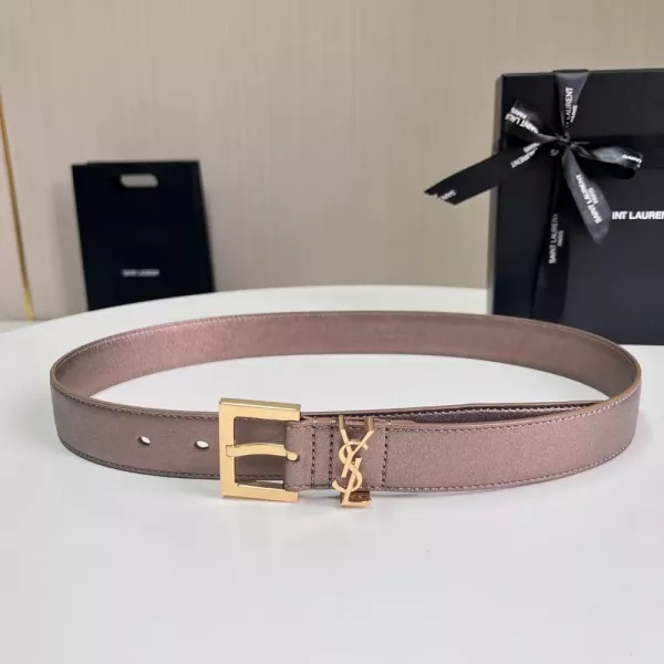 입생로랑 YSL 로고 복고 버클 여성 벨트