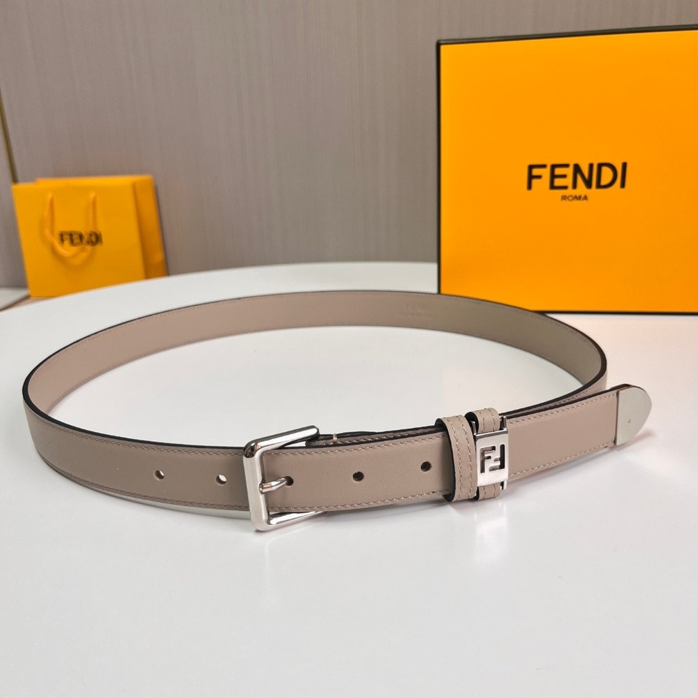 펜디 FD 로고 핀버클 슬림 벨트