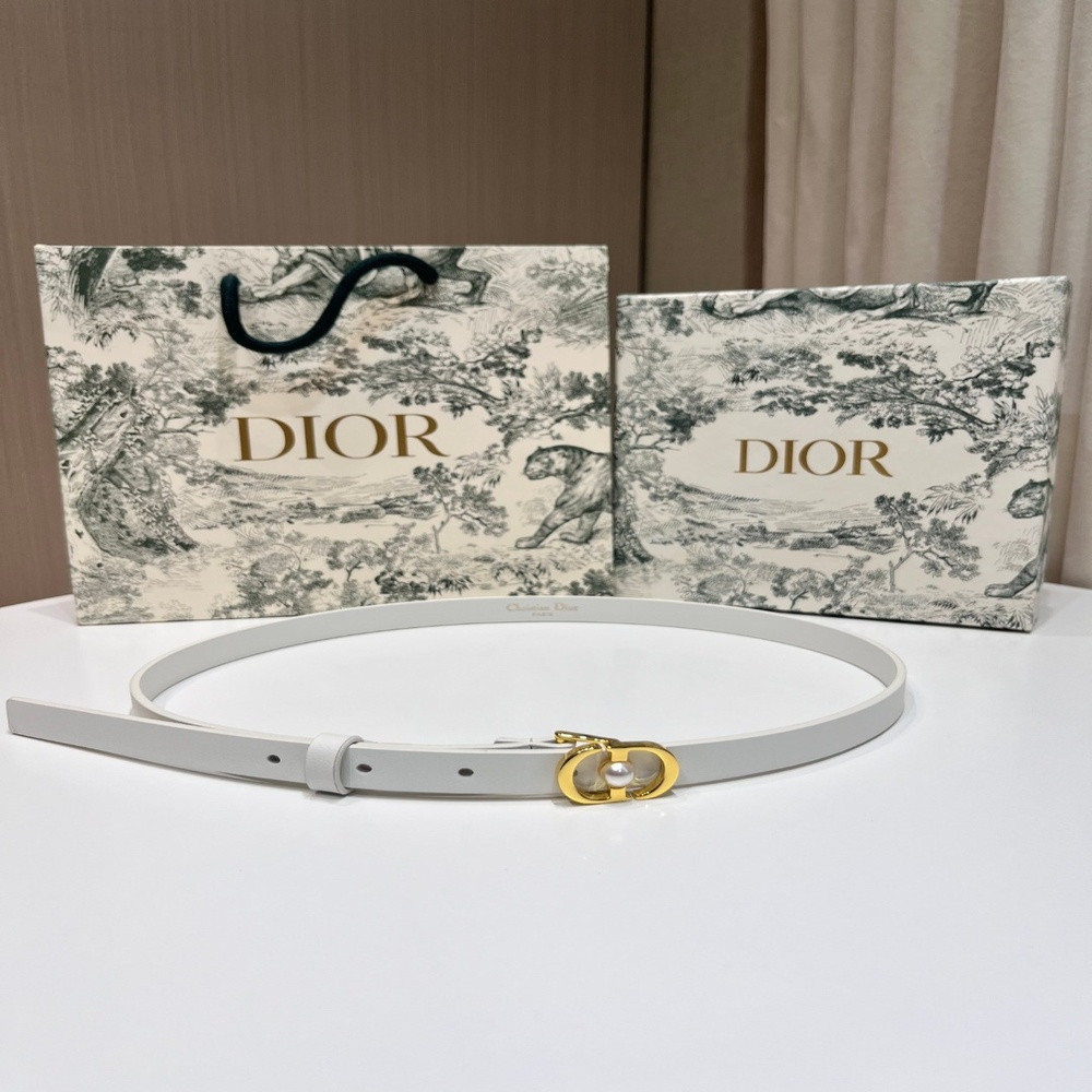디올 CD 버클 슬림 레더 벨트