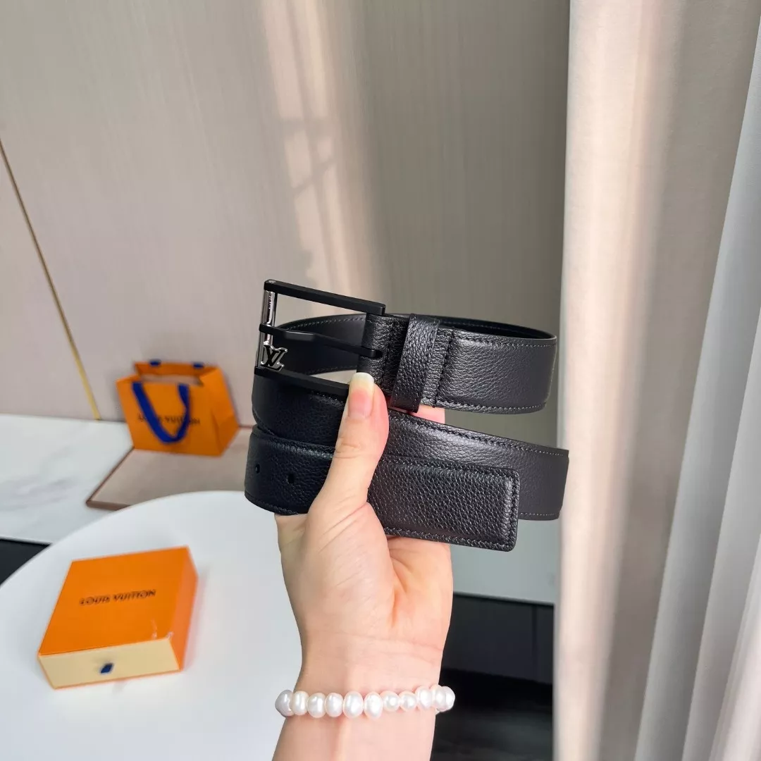 루이비통 LV 로고 사각 회전 버클 양면 벨트 3.5cm 상세 이미지 8