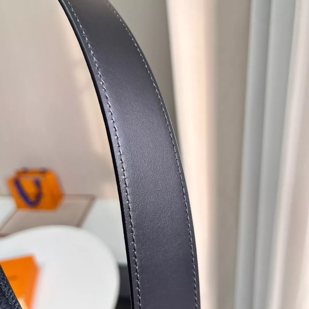 루이비통 LV 로고 사각 회전 버클 양면 벨트 3.5cm 상세 이미지 6