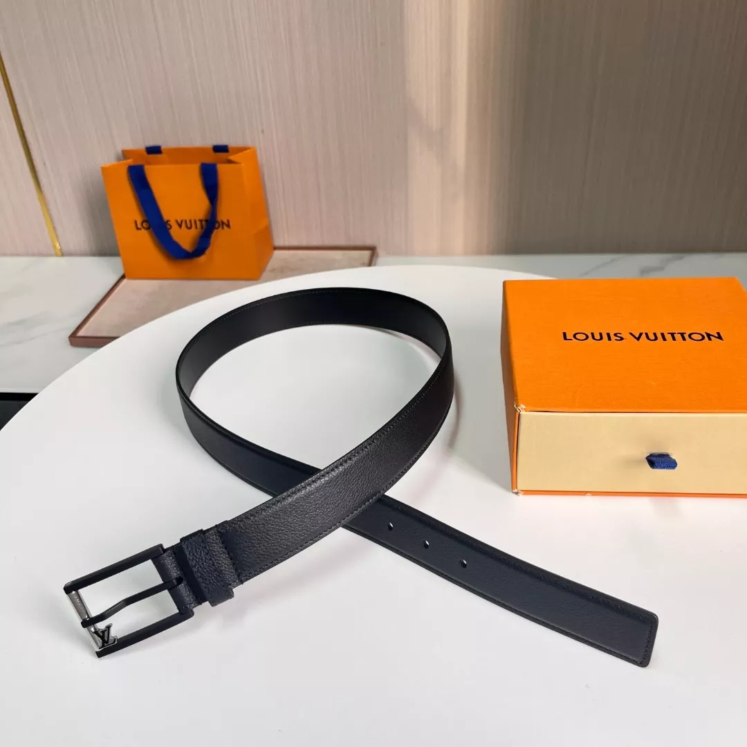 루이비통 LV 로고 사각 회전 버클 양면 벨트 3.5cm 상세 이미지 9