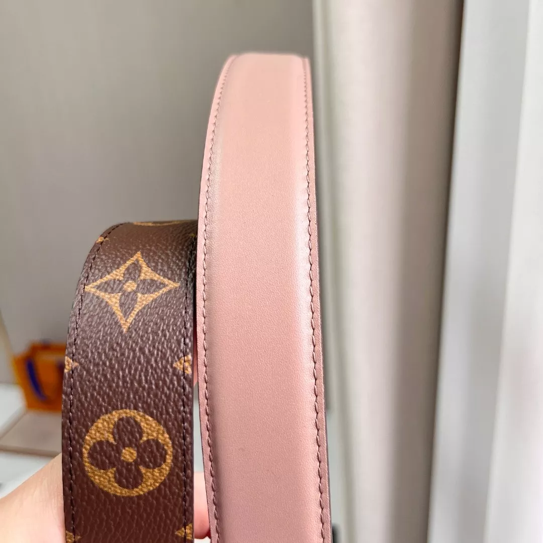 루이비통 모노그램 캔버스 레더 트림 LV 버클 벨트 상세 이미지 7