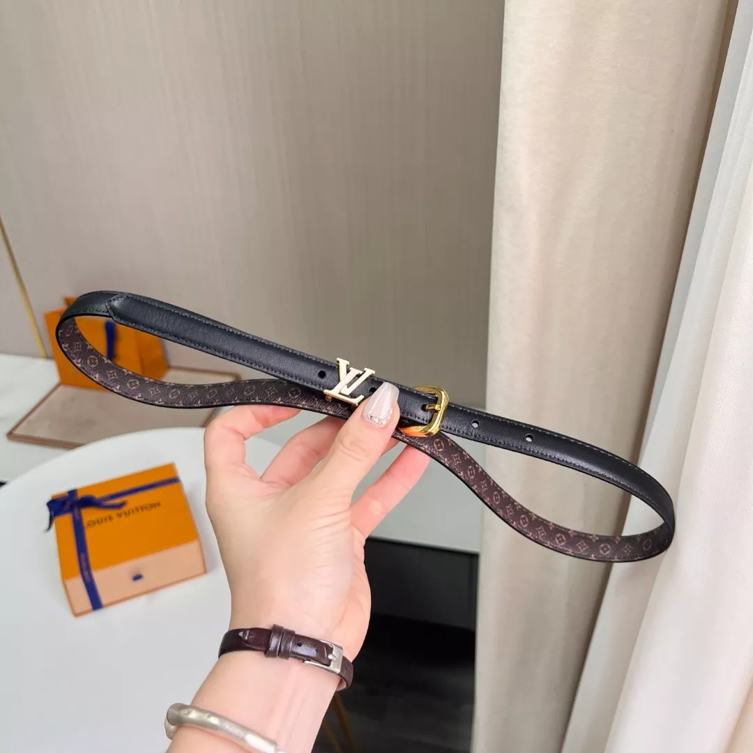 루이비통 LV 로고 포인트 슬림 벨트 상세 이미지 3