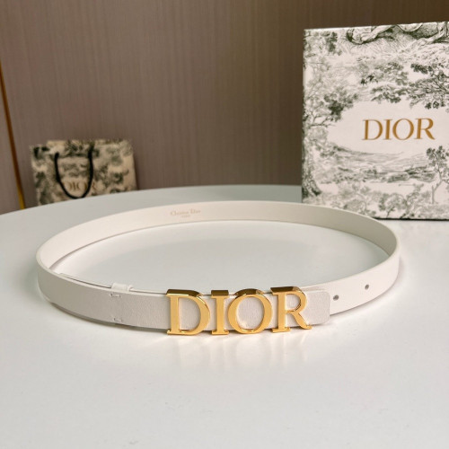 디올 DIOR 로고 버클 스무스 가죽 벨트