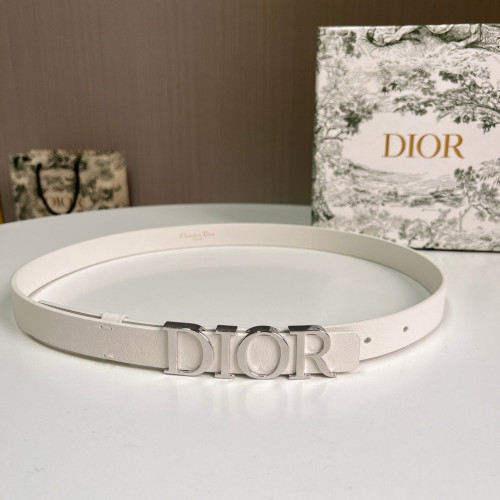 디올 DIOR 레터 로고 버클 스무스 레더 벨트
