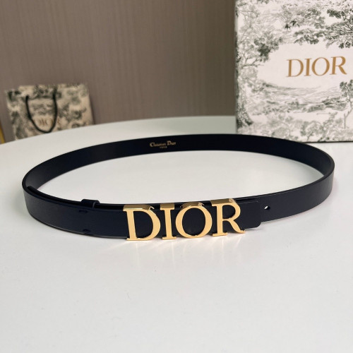 디올 DIOR 로고 버클 스무스 레더 벨트
