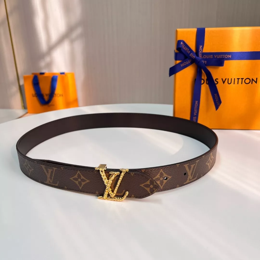 루이비통 모노그램 캔버스 리버서블 LV 트위스트 버클 벨트 상세 이미지 1