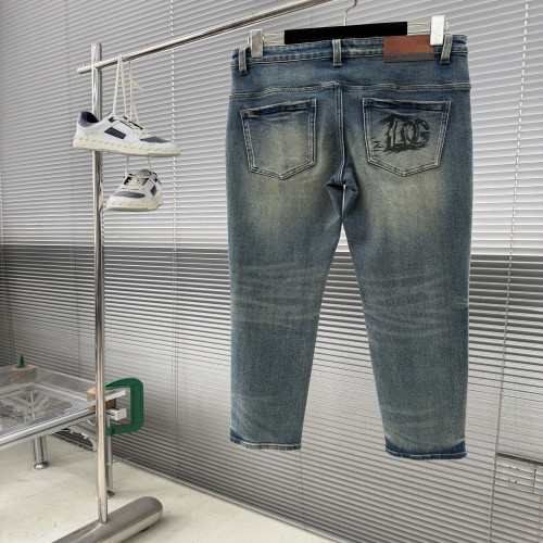 돌체앤가바나 워싱 블루 스트레이트 데님 팬츠