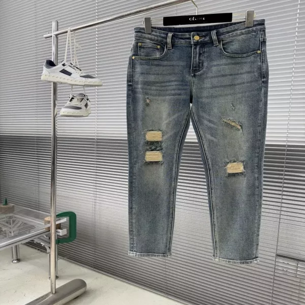 디올 CD 로고 빈티지 워싱 데님 팬츠