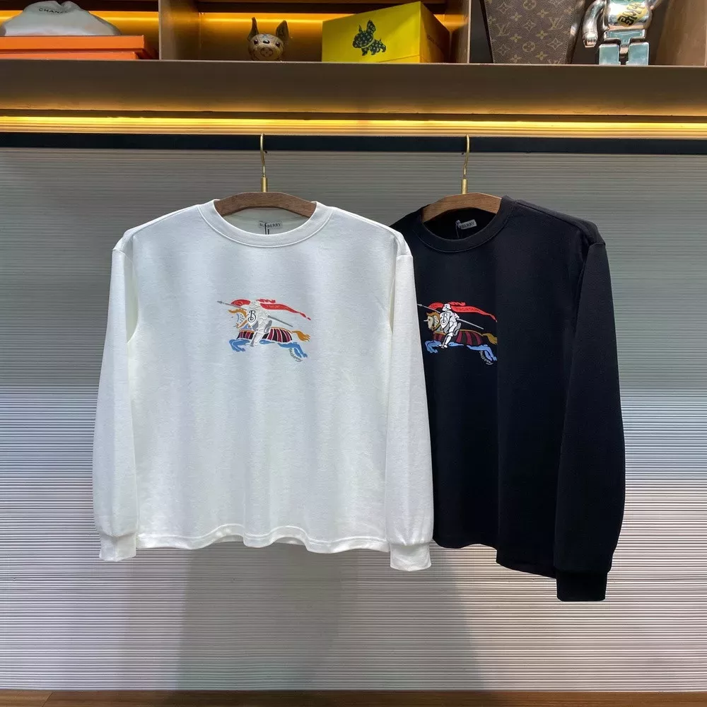 버버리 컬러 전마 그래픽 루즈핏 라운드넥 롱슬리브