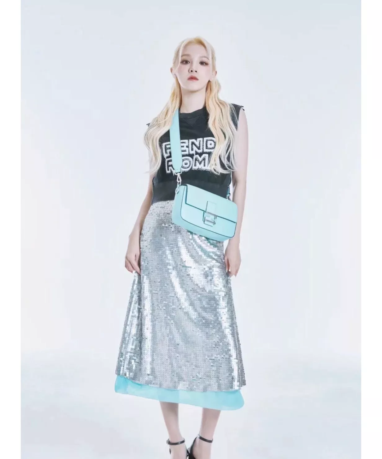 펜디 법棍 시리즈 티파니 블루 레더 바게트 스타일 백 상세 이미지 17