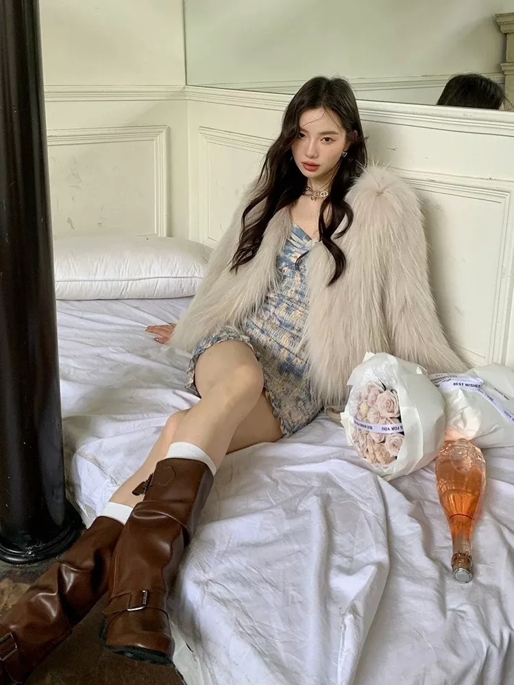 펜디 폭스퍼 니트 짜임 숏 퍼 코트 상세 이미지 20
