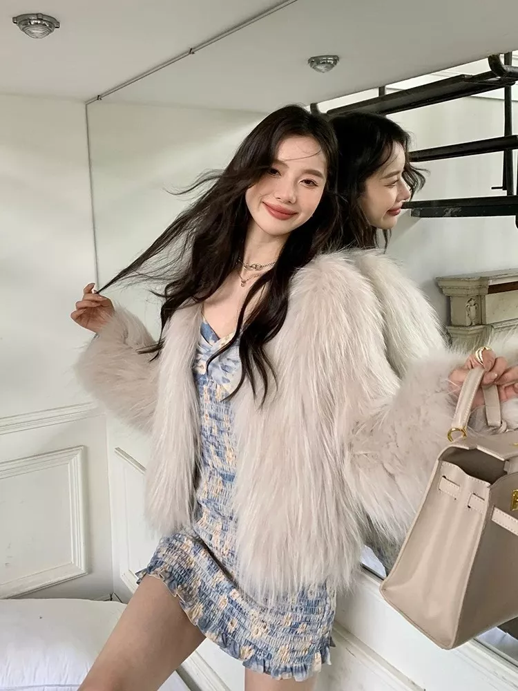 펜디 폭스퍼 니트 짜임 숏 퍼 코트 상세 이미지 22