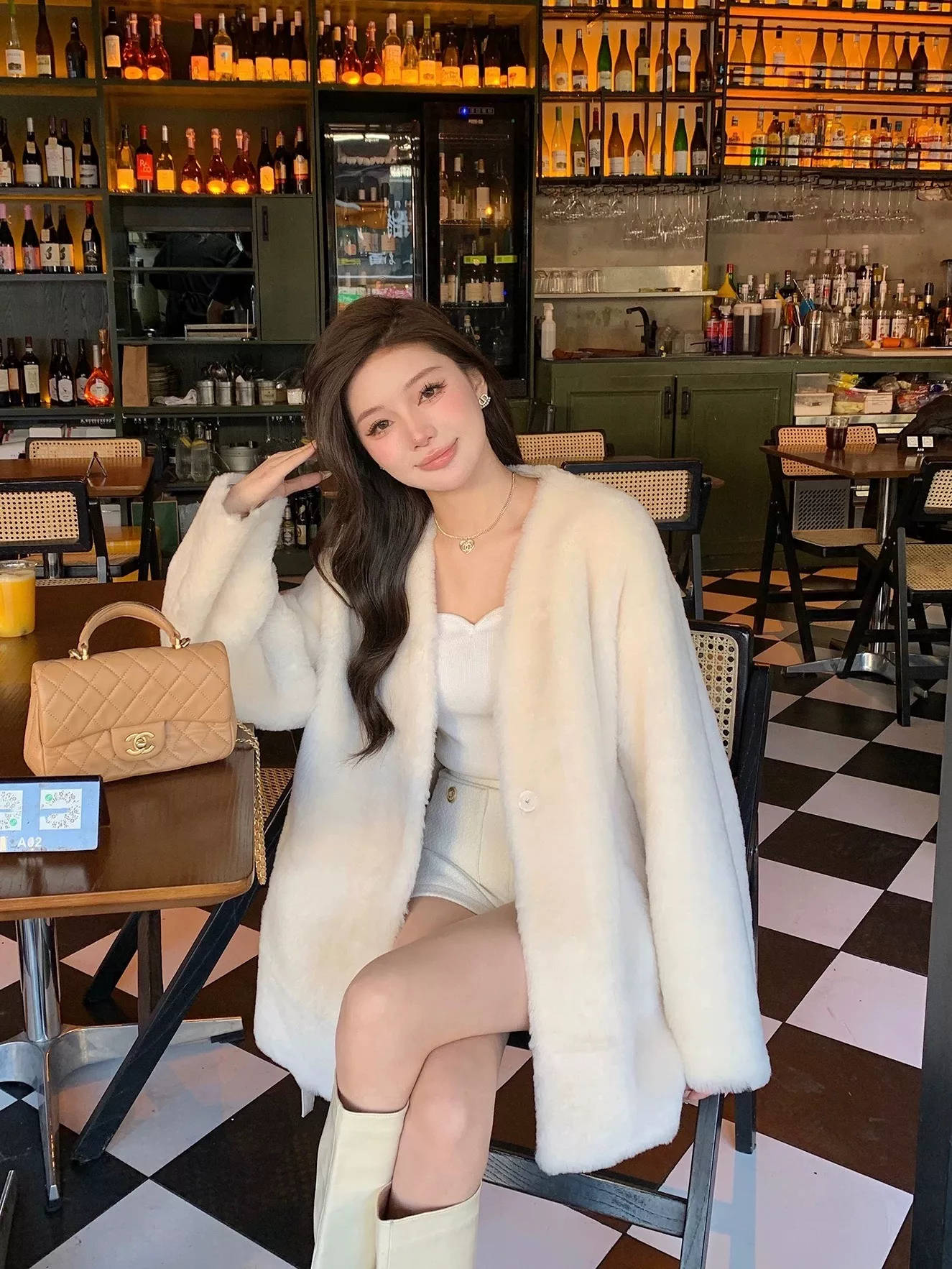 아크네스튜디오 메리노 양모 퍼 무드 벨트 재킷 상세 이미지 22